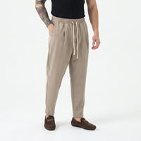 Duca Homme Pantalaccio Elegante Carrot Fit beige uomo - pantalone carrot Made in Italy | Hype Outlet