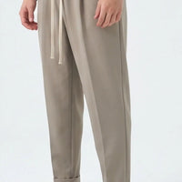 Pantalaccio Elegante Carrot Fit Duca Homme beige per uomo, pantalone carrot, 78% poliestere, 18% viscosa elasticizzato
