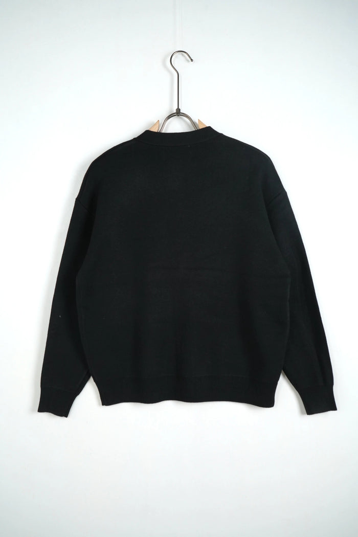 Duca Homme uomo cardigan in maglia nero streetwear collezione 2026 - foto 3
