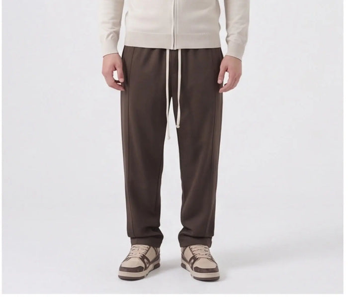 Pantalone Baggy Fit Duca Homme marrone per uomo, pantalone largo, 78% poliestere, 18% viscosa elasticizzato
