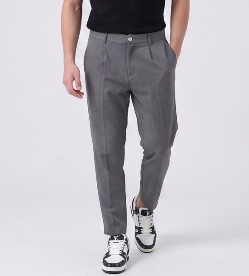 Duca Homme Pantalone Slim Fit Strutturato grigio scuro uomo - pantalone aderente slim fit Made in Italy | Hype Outlet