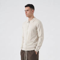 Duca Homme polo manica lunga full zip beige online outlet, spedizione 2-4 giorni Klarna - foto 5