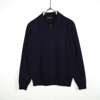 Duca Homme Polo Manica Lunga Full Zip blu uomo - polo zip manica lunga slim fit collezione 2026 | Hype Outlet
