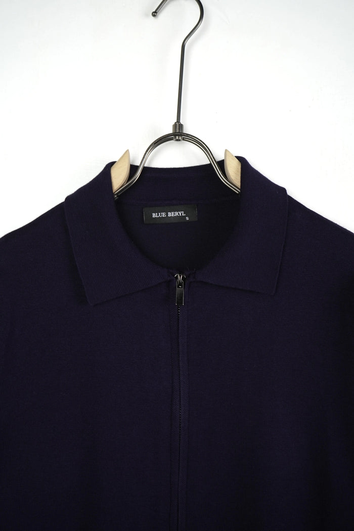 Duca Homme abbigliamento uomo: polo manica lunga full zip blu, taglie e vestibilità - foto 4