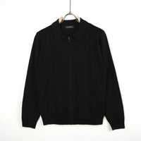 Duca Homme Polo Manica Lunga Full Zip nero uomo - polo zip manica lunga slim fit collezione 2026 | Hype Outlet