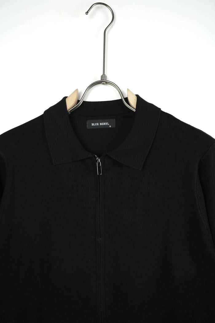 Duca Homme abbigliamento uomo: polo manica lunga full zip nero, taglie e vestibilità - foto 4