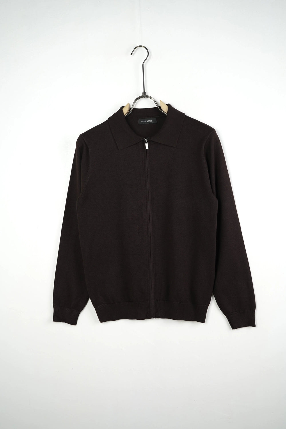 Duca Homme Polo Manica Lunga Full Zip marrone caffè uomo - polo zip manica lunga slim fit collezione 2026 | Hype Outlet