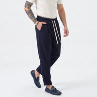 Duca Homme Pantalaccio Elegante Carrot Fit blu uomo - pantalone carrot Made in Italy | Hype Outlet
