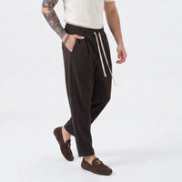 Duca Homme Pantalaccio Elegante Carrot Fit marrone uomo - pantalone carrot Made in Italy | Hype Outlet