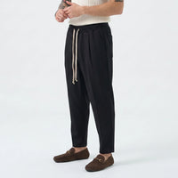 Duca Homme Pantalaccio Elegante Carrot Fit Nero | Uomo Duca Homme