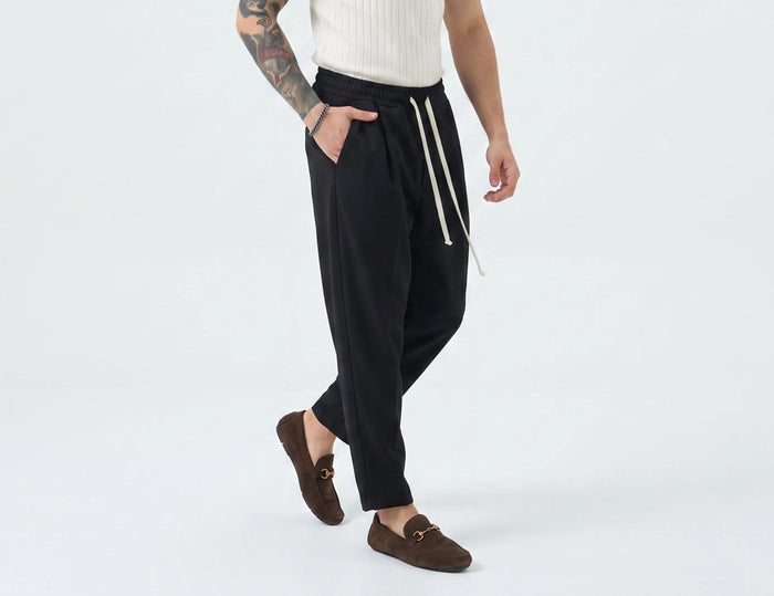 Duca Homme Pantalaccio Elegante Carrot Fit nero uomo - pantalone carrot Made in Italy | Hype Outlet
