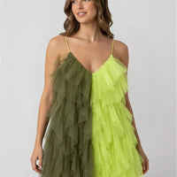 Abito Aniye By Donna | Vestito Corto | Tulle Giallo Aniye By