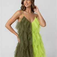 Abito Aniye By Donna | Vestito Corto | Tulle Giallo Aniye By