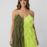 Abito Aniye By Donna | Vestito Corto | Tulle Giallo Aniye By