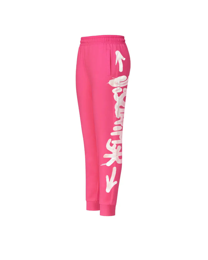 Pantaloni Disclaimer Donna | Logo Laterale | Fucsia Disclaimer