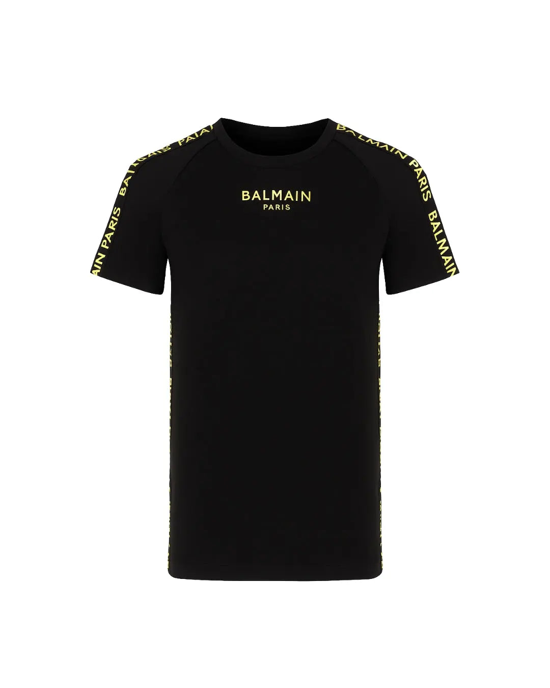 T Shirt Balmain | Banda Logo Oro | Nero Balmain