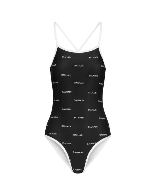 Costume Balmain Donna | Modello Intero | Logo | Nero Balmain