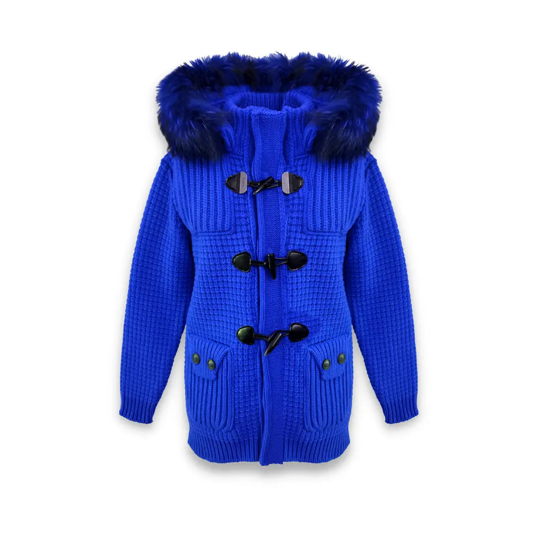 Bark Blu con Pelliccia Giubbotto Unisex Uomo Donna Outlet