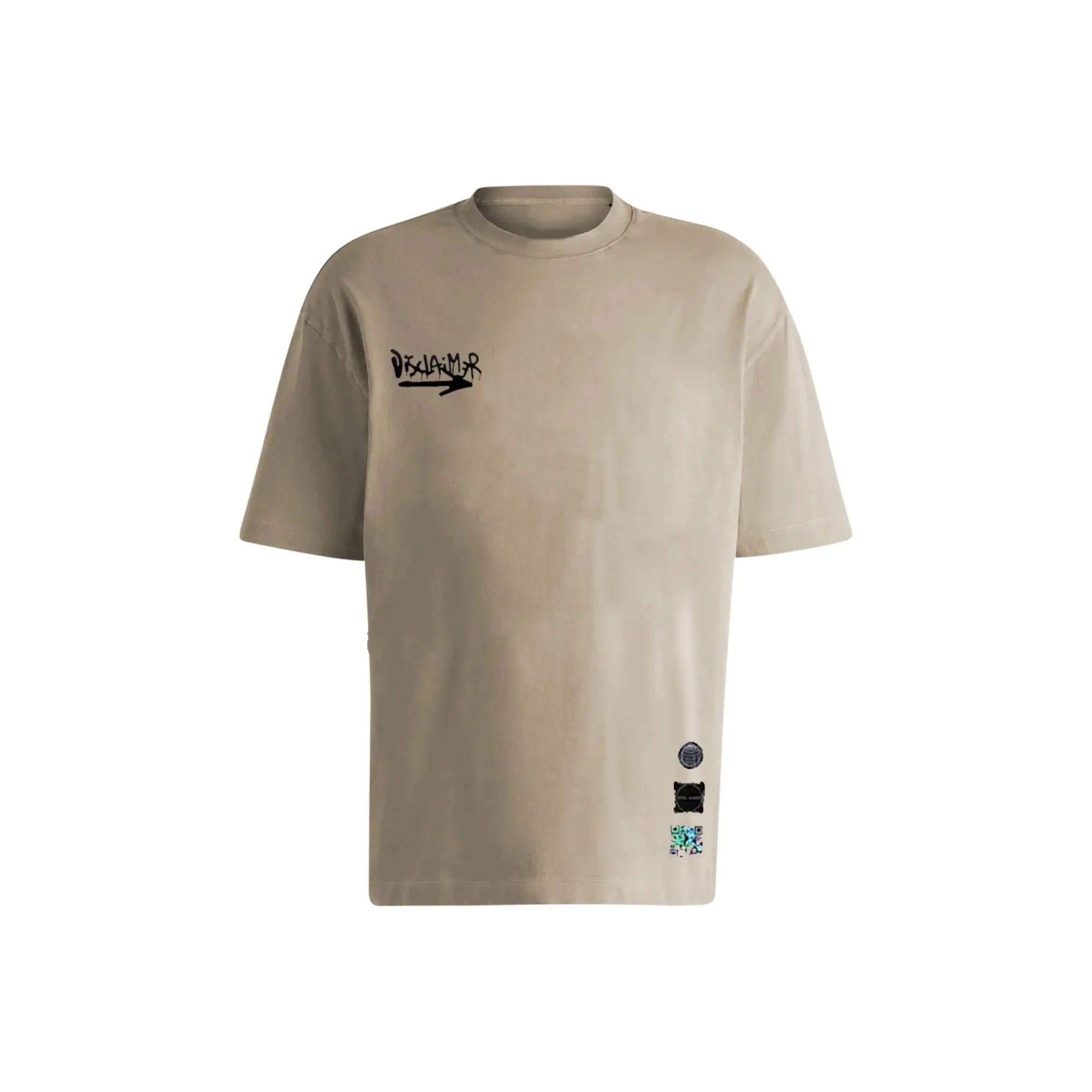 T Shirt Disclaimer Uomo | Modello Oversize | Beige Disclaimer