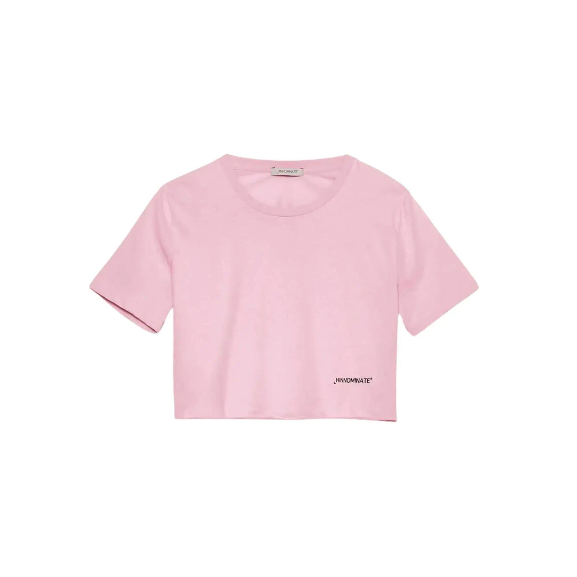 Hinnominate Donna | T Shirt Modello Crop Corto con Logo | Rosa Hinnominate
