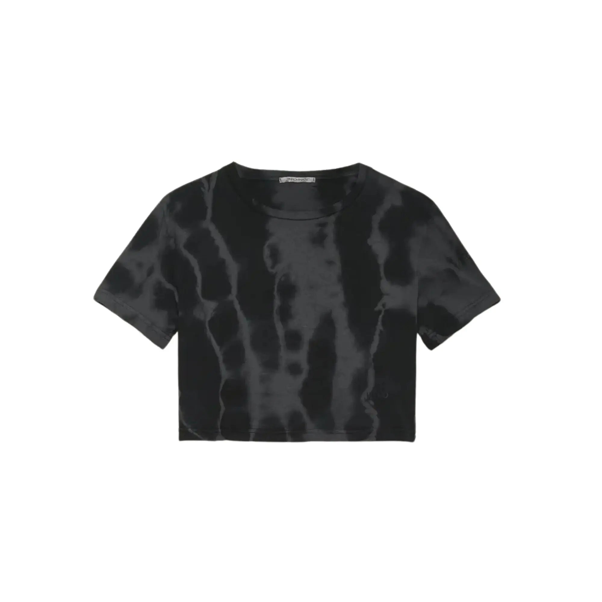 Hinnominate Donna | T Shirt Modello Crop Corto Tie Dye | Nero Hinnominate
