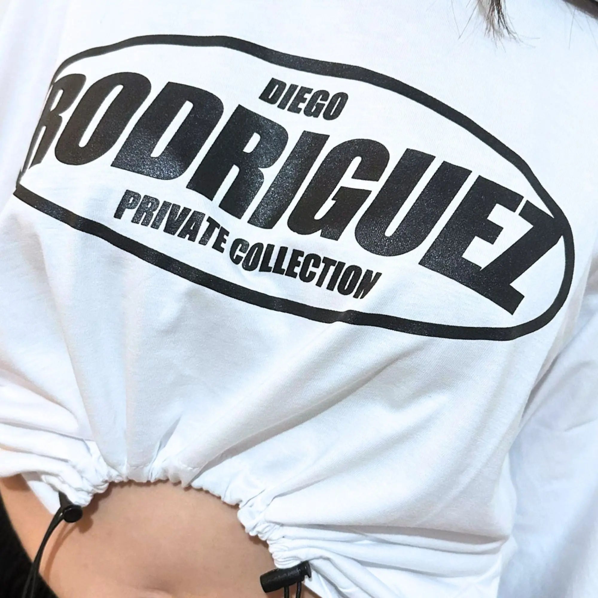 T Shirt Donna Diego Rodriguez | Crop con Elastico | Bianco Diego Rodriguez