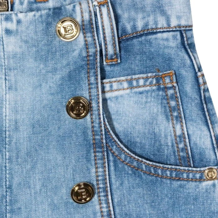 Pantaloncini Jeans Balmain Donna | Bottoni Oro Balmain