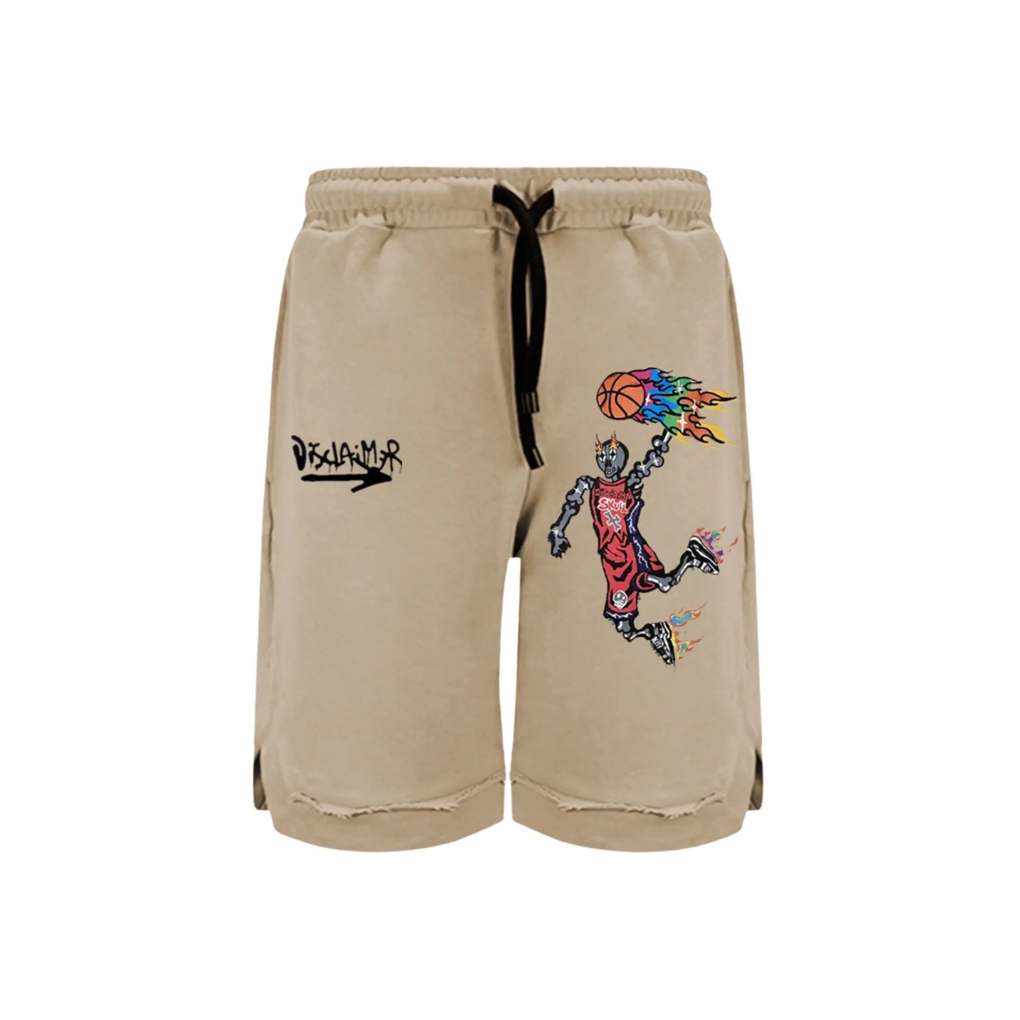 Pantaloncini Disclaimer Uomo | Logo Basket | Beige Disclaimer