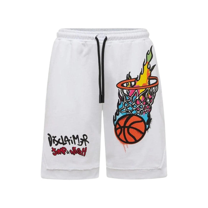 Pantaloncini Disclaimer Uomo | Logo Basket | Bianco Disclaimer