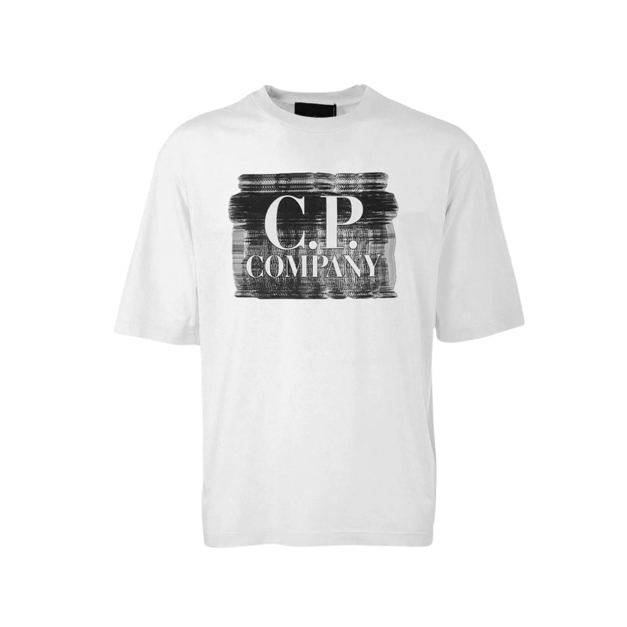 T Shirt CP Company | Girocollo | Bianco | Outlet CP Company