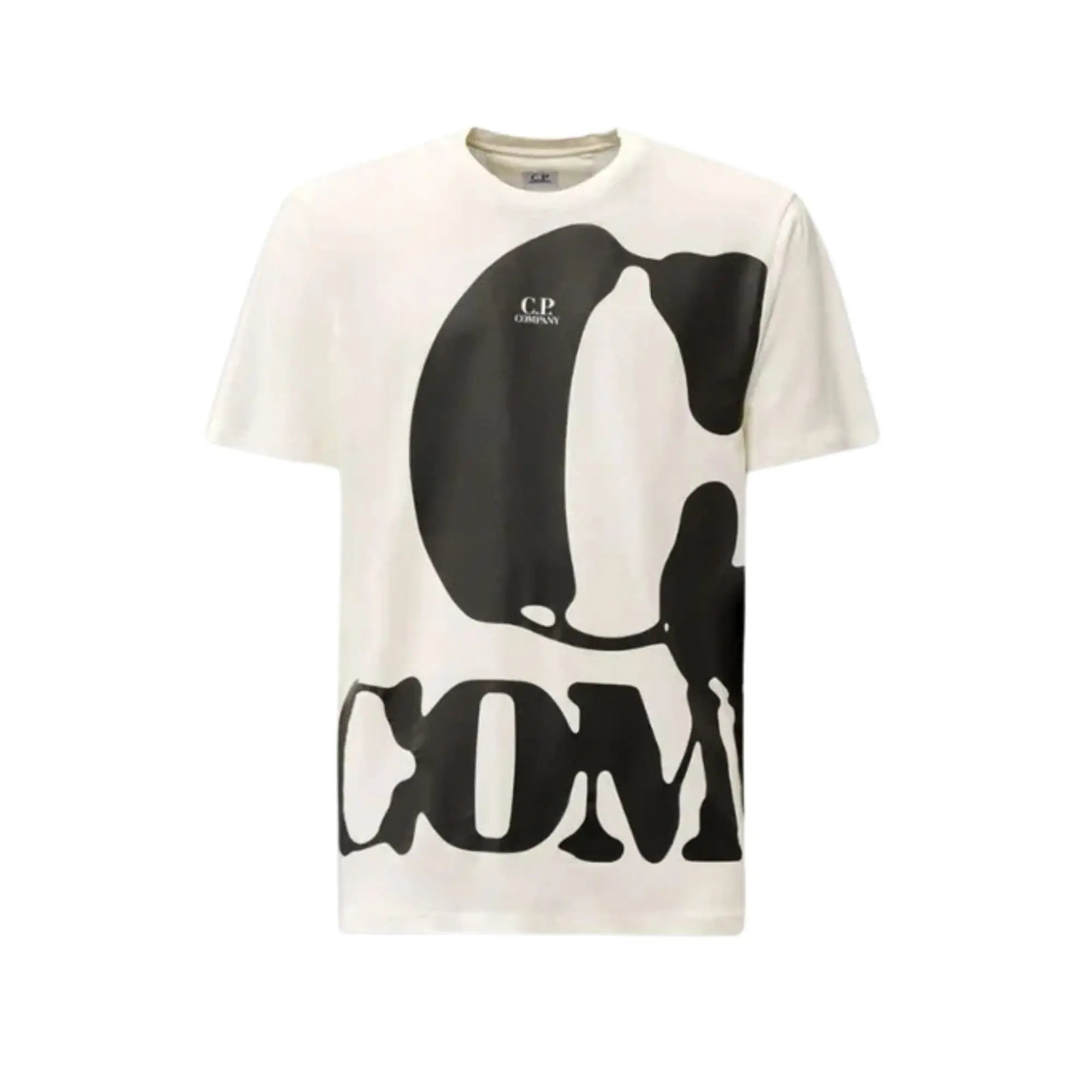 T Shirt CP Company | Oversize Logo | Bianco | Outlet CP Company