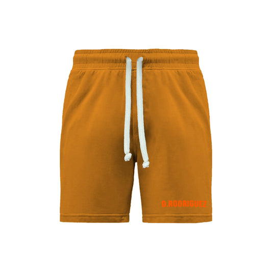Pantaloncini Diego Rodriguez Uomo | Logo Arancio Fluo | Marrone Diego Rodriguez