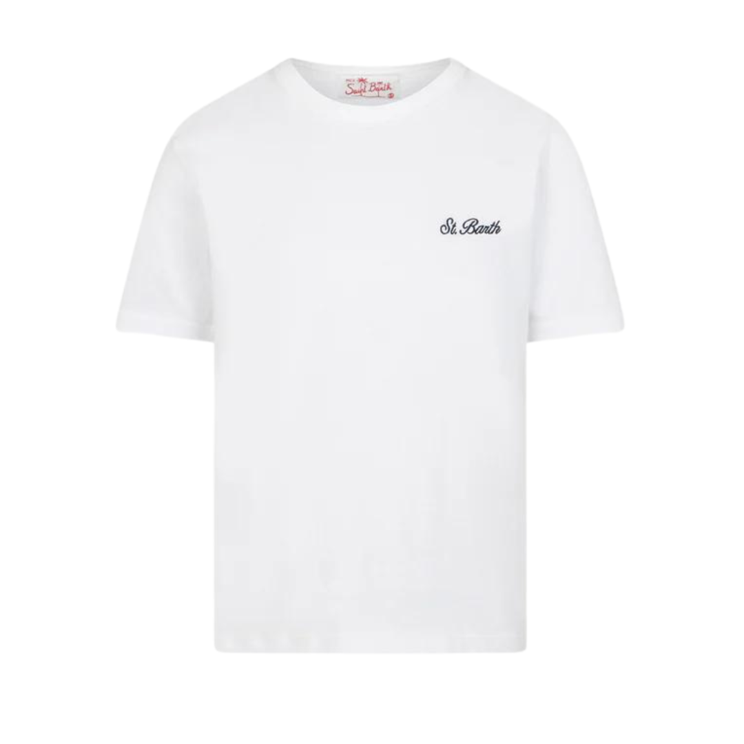 T-SHIRT IN JERSEY DI COTONE CON RICAMO MC2 SAINT BARTH (9040410542420) (9669965578567)