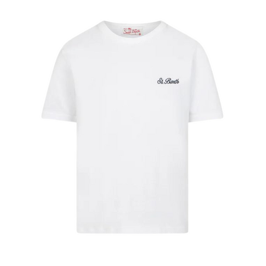 T-SHIRT IN JERSEY DI COTONE CON RICAMO MC2 SAINT BARTH (9040410542420) (9669965578567)