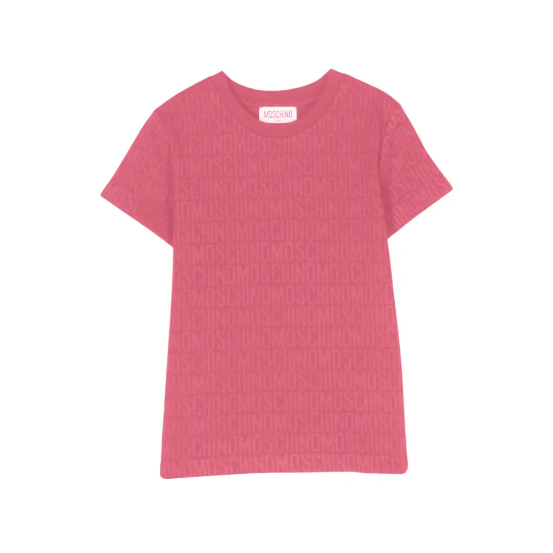 T-SHIRT MOSCHINO LOGO TONO SU TONO (8818718769492) (9670011584839)