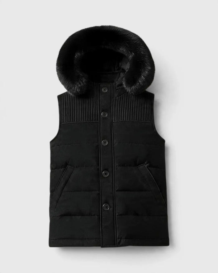 Smanicato Bark Nero con Pelliccia | Modello Uomo Bark