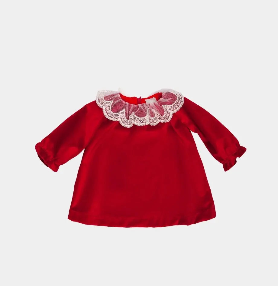 VESTITO LALALU' IN VELLUTO NEONATA