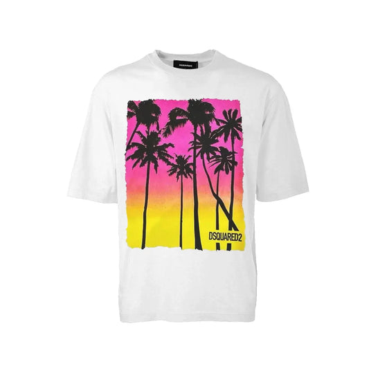 T Shirt Dsquared2 | Logo Palm | Bianco Dsquared
