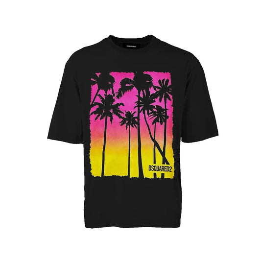 T Shirt Dsquared2 | Logo Palm | Nero Dsquared