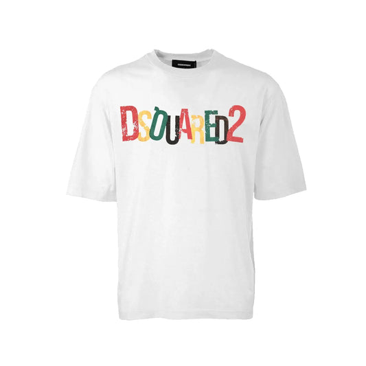 T Shirt Dsquared2 | Logo Colorato | Bianco Dsquared