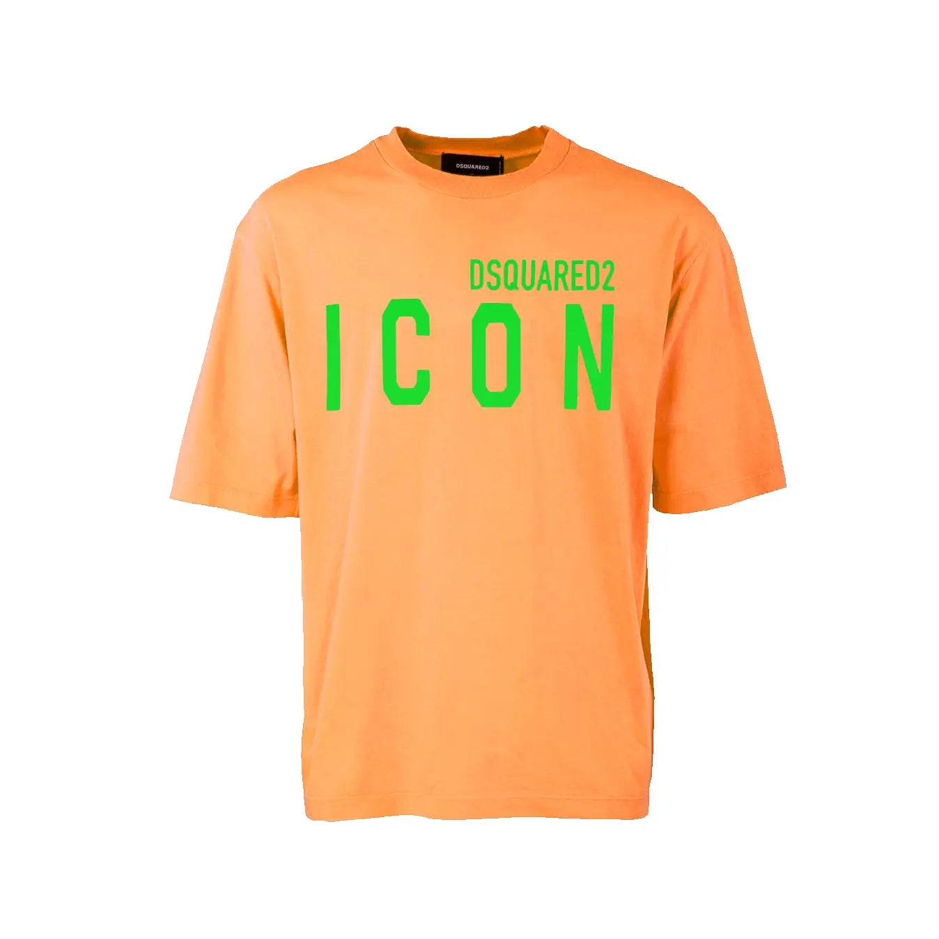 T Shirt Dsquared2 Icon | Logo Verde | Arancio Dsquared