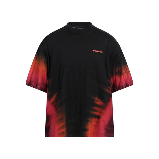 T Shirt Dsquared2 | Oversize | Tie Dye | Nero Dsquared