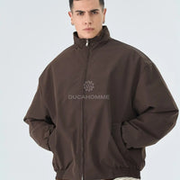 Bomber Duca Homme Uomo Marrone Oversize | Collo Alto Duca Homme
