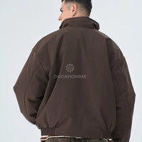 Bomber Duca Homme Uomo Marrone Oversize | Collo Alto Duca Homme
