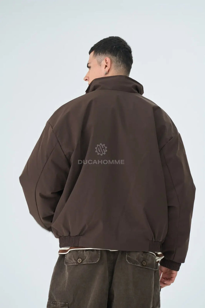 Bomber Duca Homme Uomo Marrone Oversize | Collo Alto Duca Homme