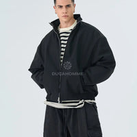 Bomber Duca Homme Uomo Nero Oversize | Collo Alto Duca Homme