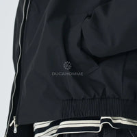 Bomber Duca Homme Uomo Nero Oversize | Collo Alto Duca Homme