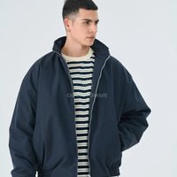 Bomber Duca Homme Uomo Blu Oversize | Collo Alto Duca Homme