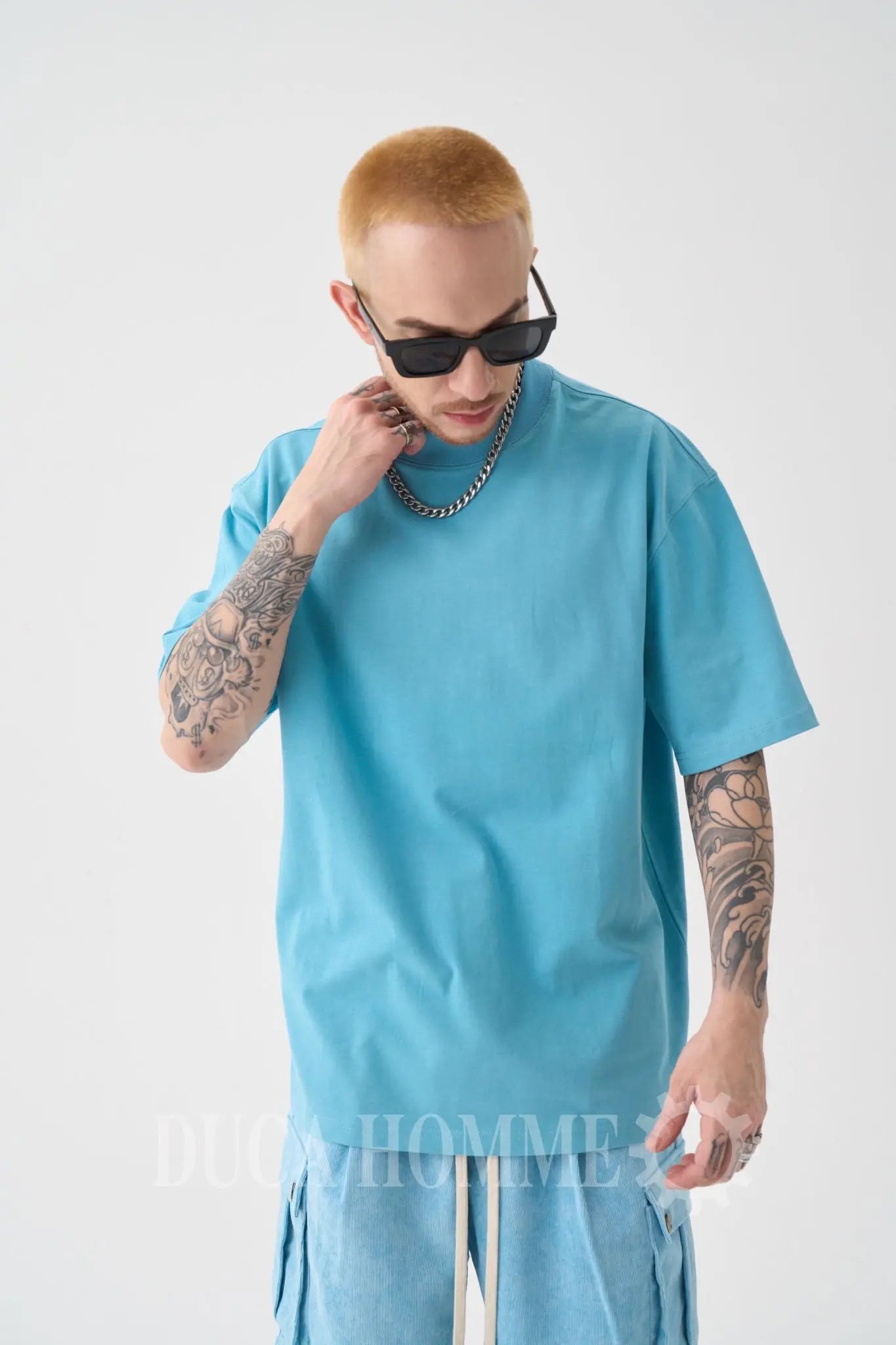 T-SHIRT BASIC TURCHESE (9225531195719)