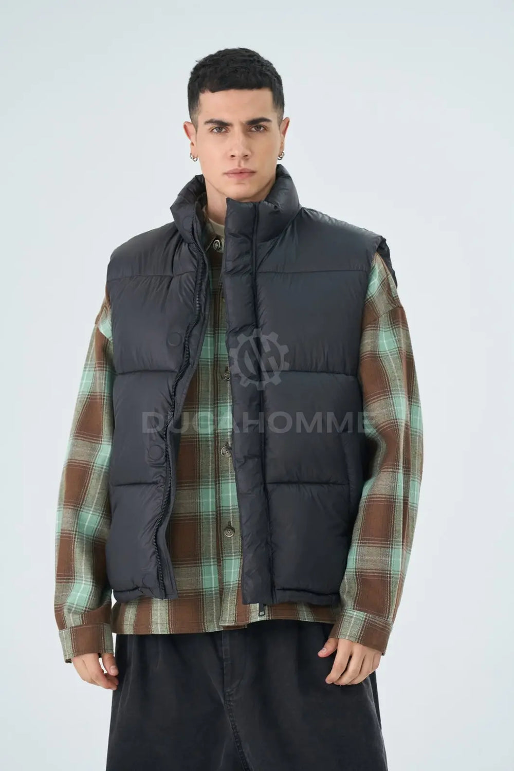 Smanicato Duca Homme Uomo Piumino Nero | Zip e Bottoni Duca Homme